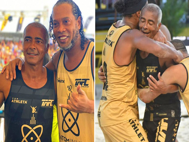 Bóng đá - Ronaldinho phô diễn kỹ thuật gây sốt, tranh tài với huyền thoại Romario