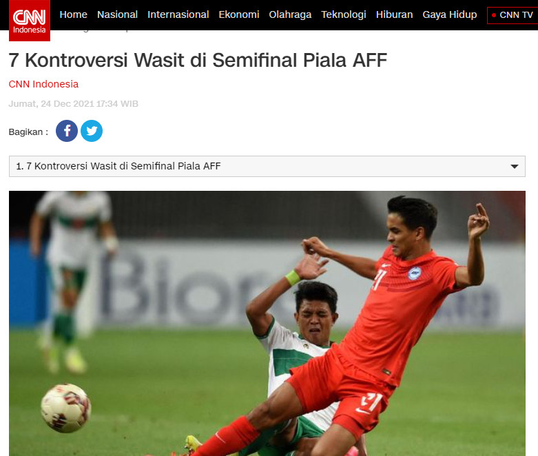 CNN Indonesia muốn trận lượt về giữa Indonesia và Singapore&nbsp;không có thêm các tình huống gây tranh cãi
