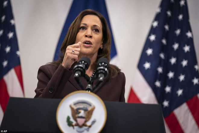 Phó Tổng thống Mỹ Kamala Harris. Ảnh: DAILY MAIL