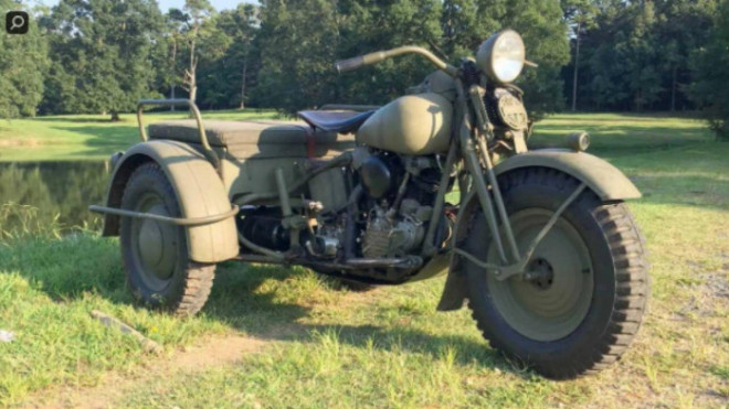 Xe ba bánh Harley Davidson WLA được thiết kế dùng chung lốp với dòng xe Jeep