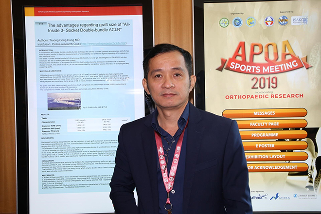 Bác sĩ Trương Công Dũng tại hội nghị Khoa Học APOA Malaysia 2018