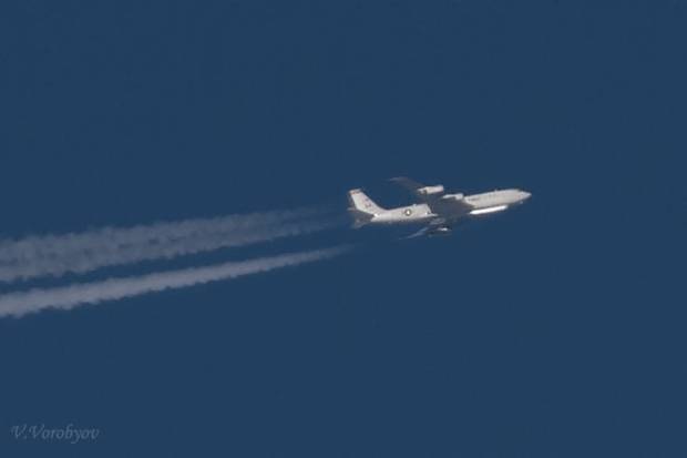 Máy bay trinh sát E-8C của Mỹ ngay 27.12 xuất hiện trên bầu trời Ukraine.