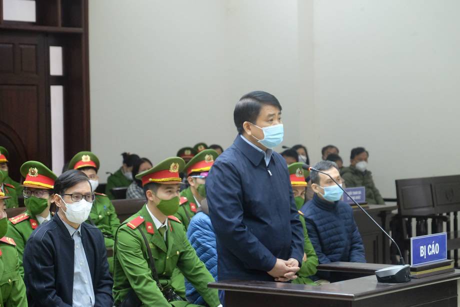 Bị cáo Nguyễn Đức Chung tại phiên xử. Ảnh TTX.