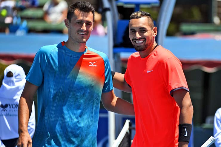 Bernard Tomic (trái) cùng người bạn thân Nick Kyrgios là 2 tay vợt trai hư nổi tiếng của quần vợt nam nước Úc