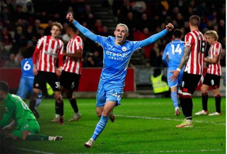 Phil Foden ghi bàn giúp Man City thắng Brentford 1-0