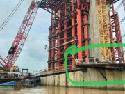 Tin tức trong ngày - Một công nhân rơi xuống sông mất tích trong lúc thi công cầu Mỹ Thuận 2