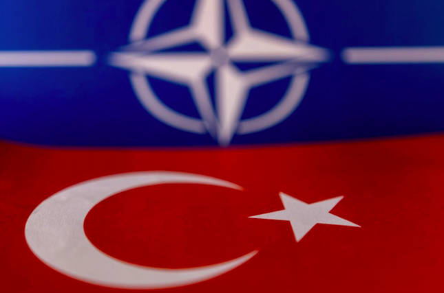Hình ảnh quốc kỳ Thổ Nhĩ Kỳ và NATO