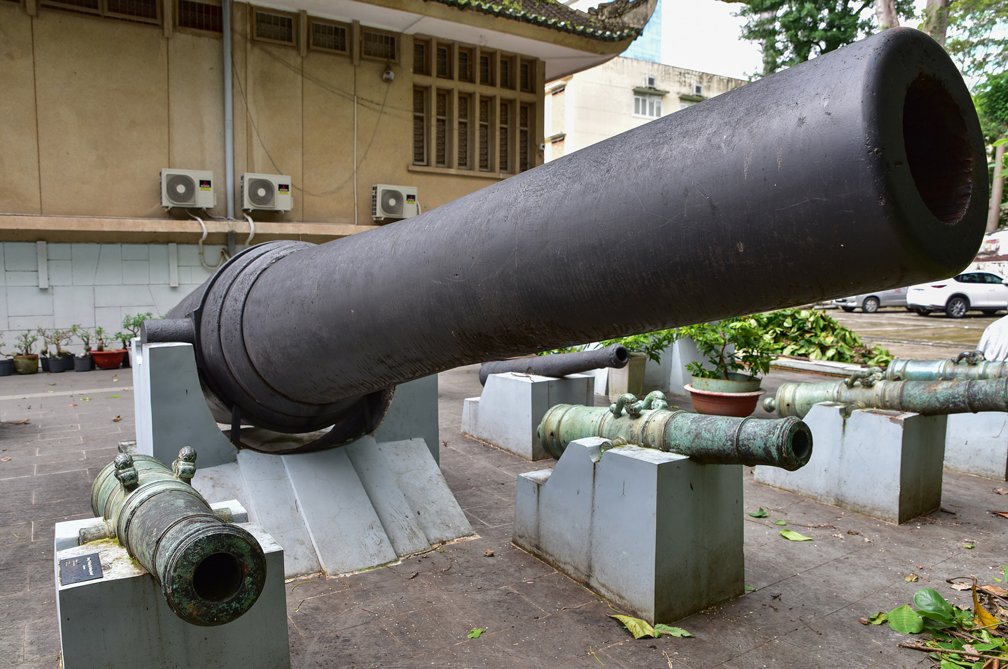 So với các khẩu đại bác đồ sộ của Pháp, các loại súng thần công này của nhà Nguyễn có sự chênh lệch rất lớn về kích thước và kỹ thuật.