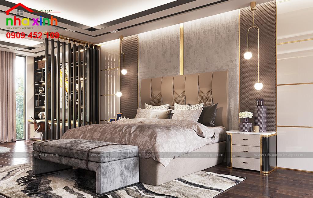 Phòng ngủ tiện nghi và phù hợp với phong cách của chủ nhân