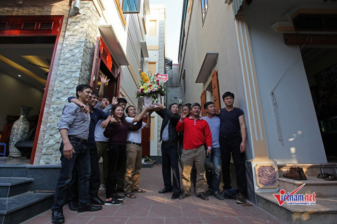 Khoảng sân thoáng đãng của gia đình Quang
Hải.