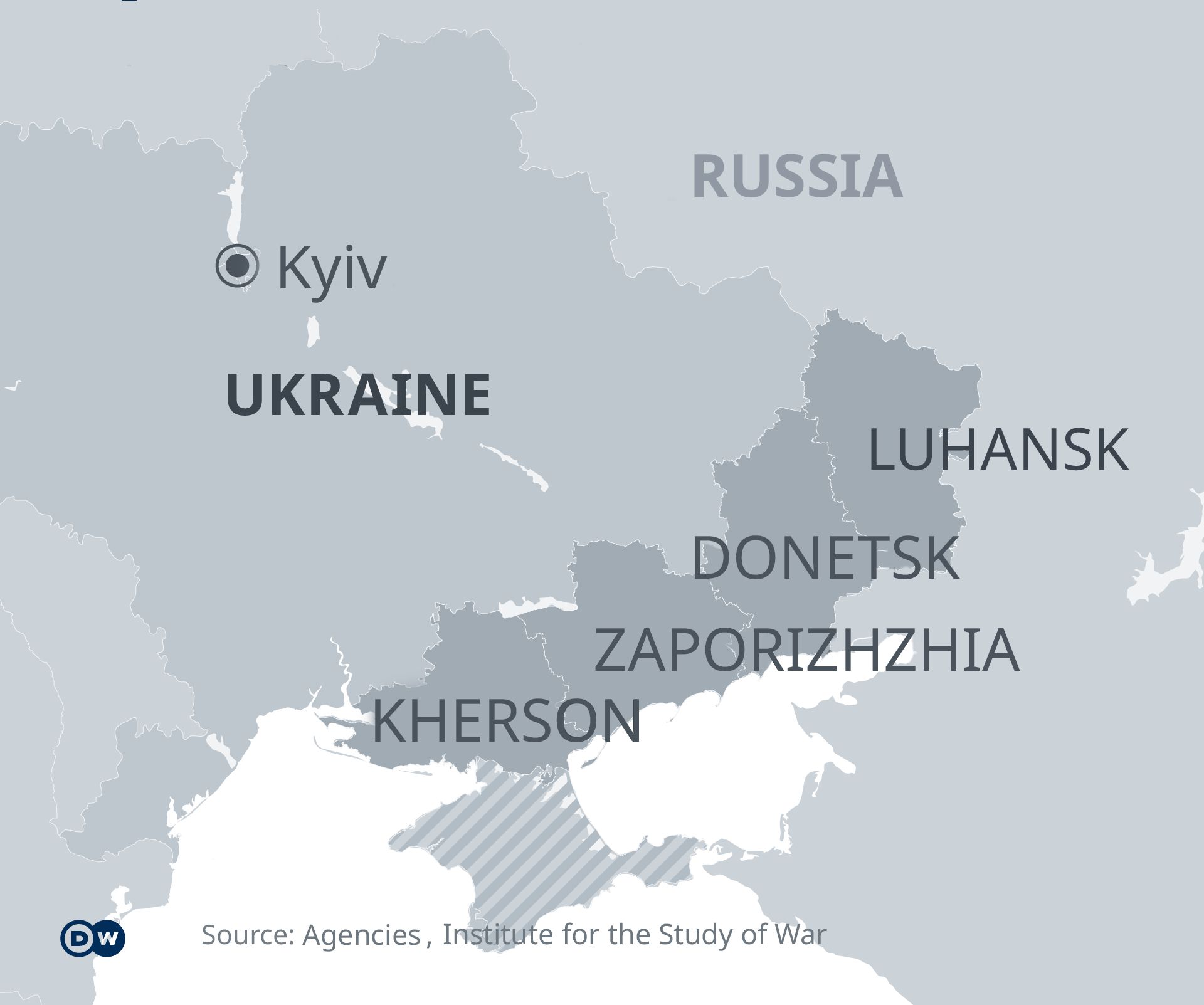 4 khu vực ở Ukraine sắp sáp nhập Nga (ảnh: DW)