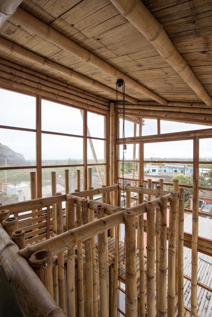 Căn nhà toạ lạc trên mảnh đất 120m2. Xung quanh là vườn rau và các mảng xanh khác.
