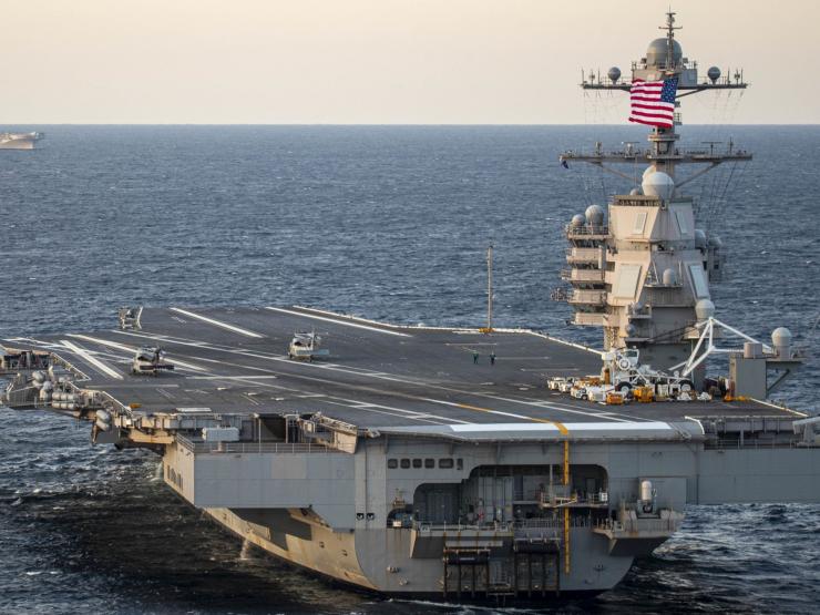 Siêu tàu sân bay 13 tỷ USD của Mỹ lần đầu tập trận cùng tàu chiến NATO