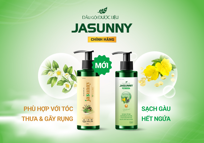 Bộ dầu gội JASUNNY thảo mộc và dầu gội JASUNNY hương bưởi