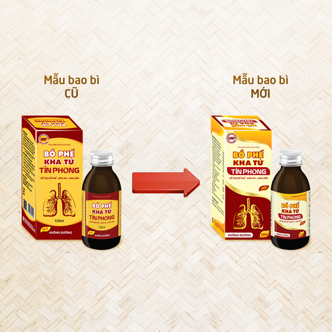 Mẫu mới của TPBVSK Bổ phế kha tử Tín Phong