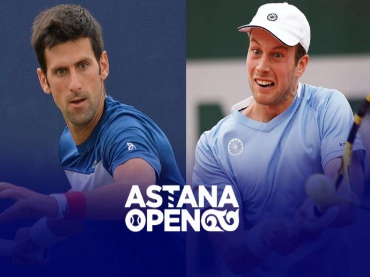 Thể thao - Video tennis Djokovic - Van De Zandschulp: Tận dụng break đỉnh cao, lấy vé tứ kết (Astana Open)