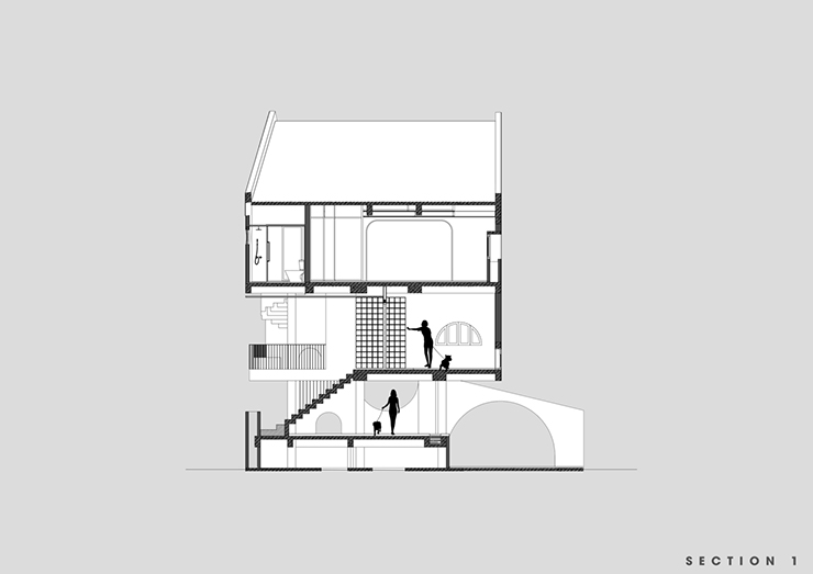 Một bản vẽ kĩ thuật của căn nhà
