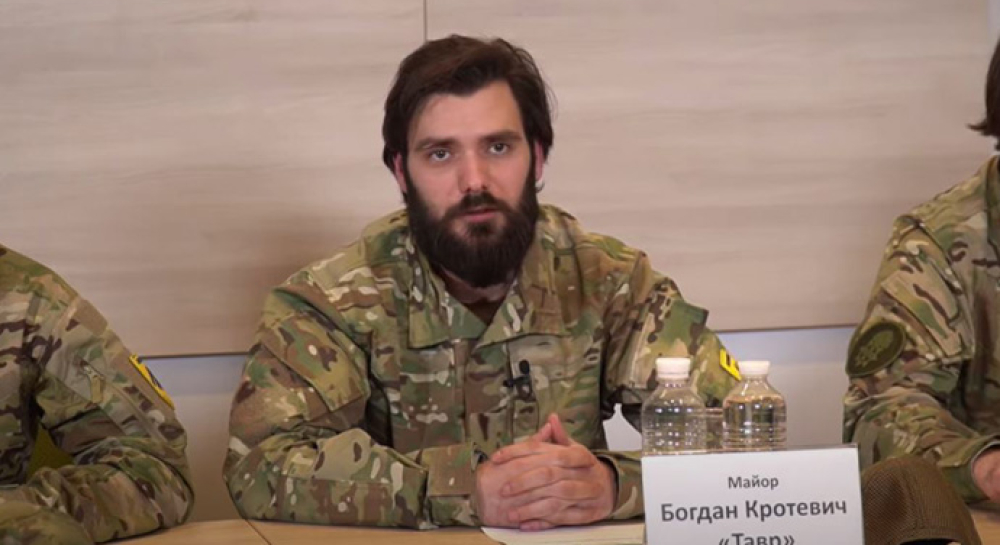 Ông Bohdan Krotevych – tham mưu trưởng Tiểu đoàn Azov (ảnh: Ukraine Pravda)