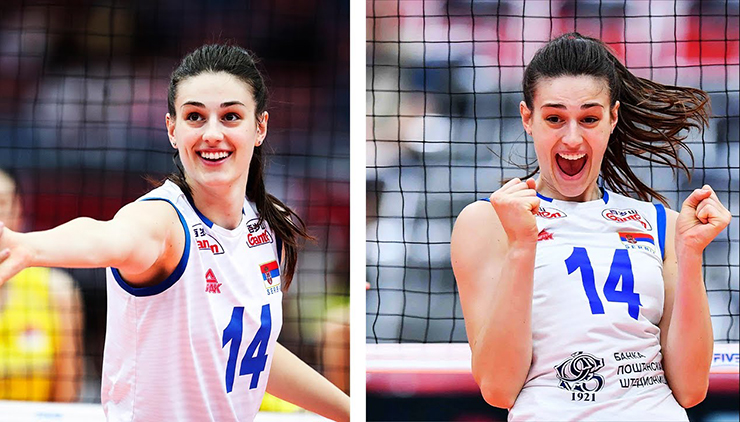 Mỹ nhân bóng chuyền&nbsp;Maja Aleksic thi đấu chói sáng giúp Serbia giành chiến thắng
