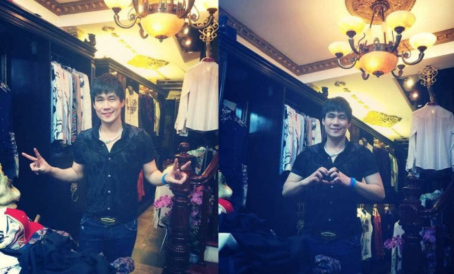 Phòng để đồ riêng của Khánh Phương cũng được
trang trí một chiếc đèn chùm thả lung linh