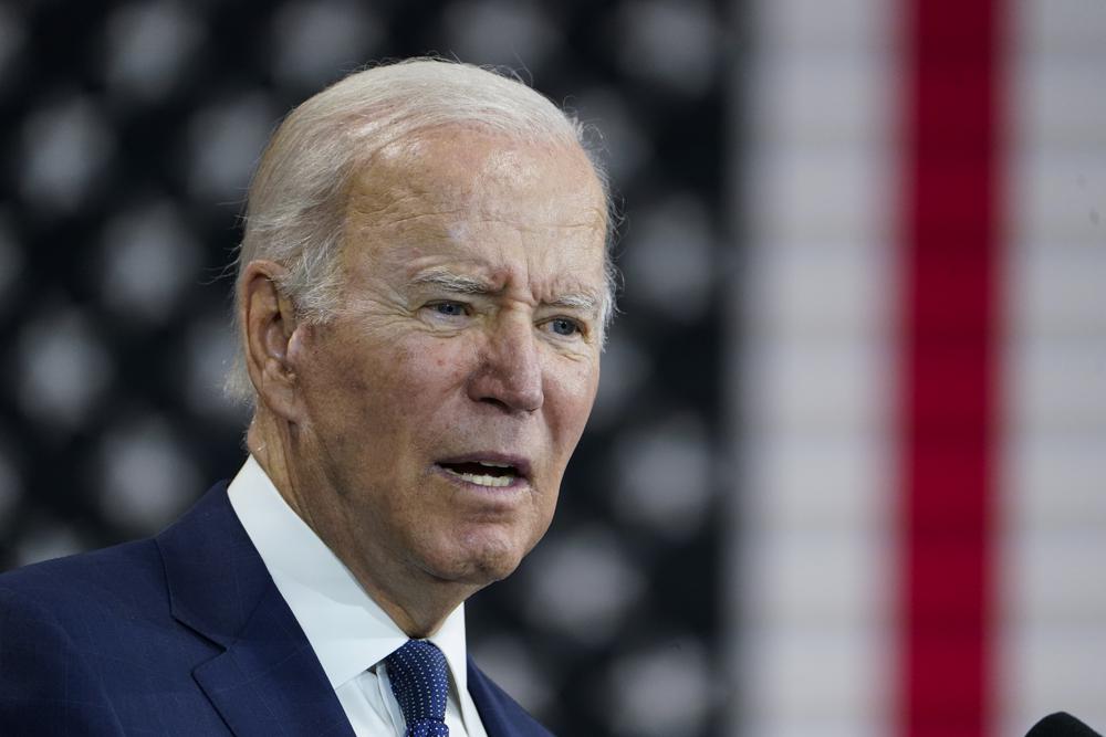 Ông Biden tối 6/10 đưa ra cảnh báo về mối đe dọa hạt nhân trong một sự kiện gây quỹ ở thành phố New York. Ảnh: AP
