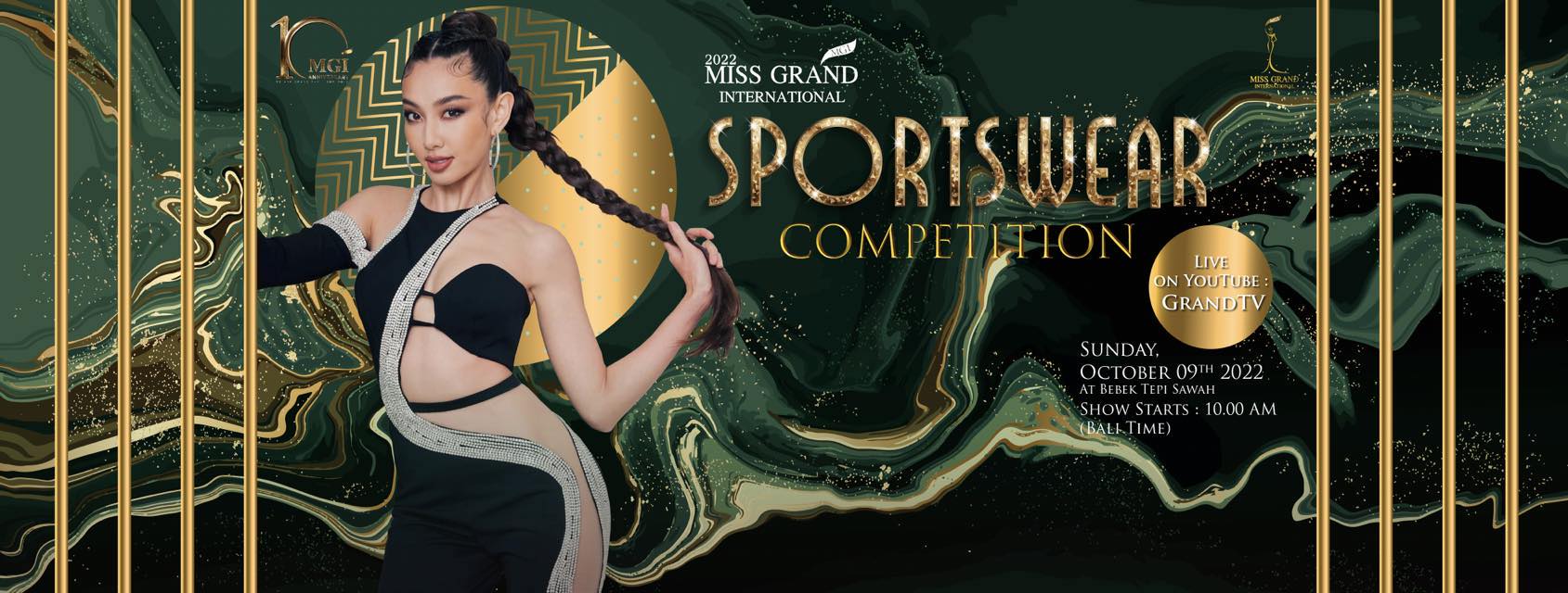 Phần thi Sportswear tại Miss Grand International 2022 được tổ chức sáng 09/10.