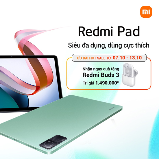 Redmi Pad sở hữu thiết kế nguyên khối và nhiều tính năng vượt trội với mức giá hấp dẫn - 1