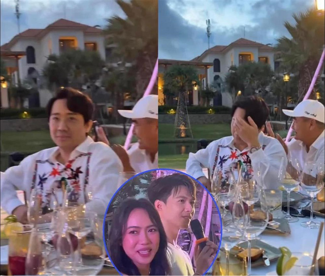 Hình ảnh lan truyền trên mạng xã hội khiến nam MC Trấn Thành được cho là đã khóc trong bữa tiệc tối 9/10 khi nghe Diệu Nhi, Anh Tú phát biểu.