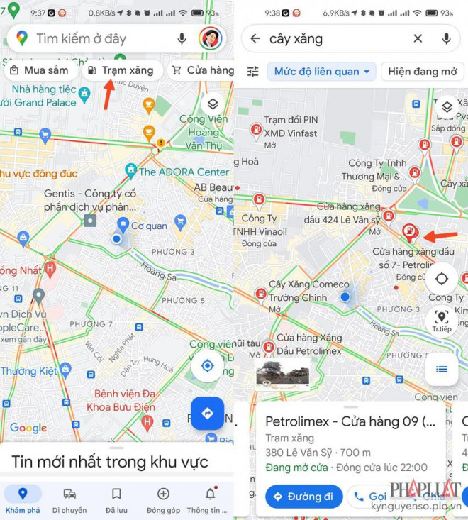 Cách tìm cây xăng gần nhất bằng Google Maps - 1