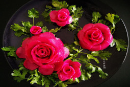 Ẩm thực - Cả vườn hoa hồng bằng thạch thanh long, đẹp tới mức không nỡ ăn