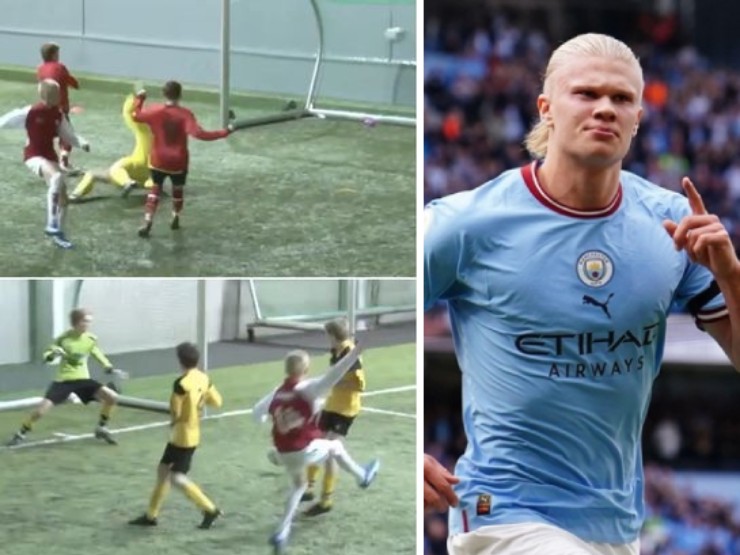 Bóng đá - "Quái vật" Haaland gây sốt năm 13 tuổi: Sút như búa bổ, thủ môn không dám bắt