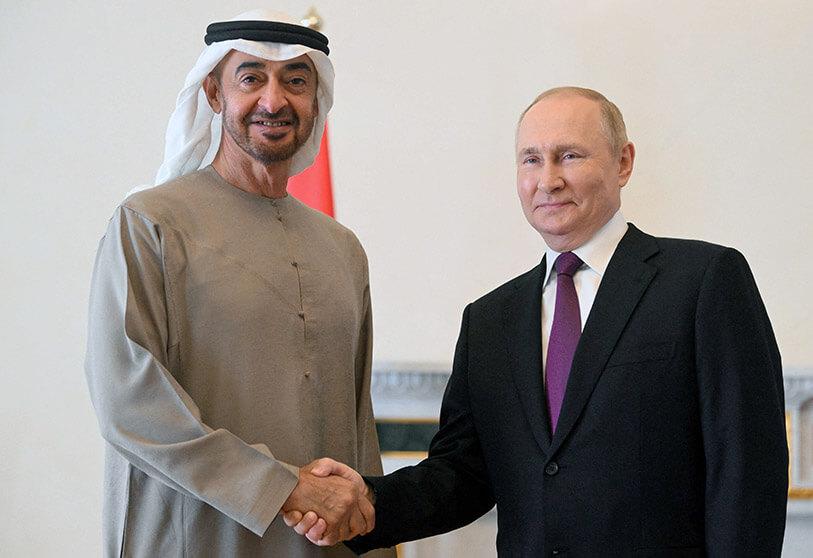 Ông Putin gặp Tổng thống UAE Mohammed bin Zayed Al Nahyan ở St. Petersburg vào ngày 11/10.