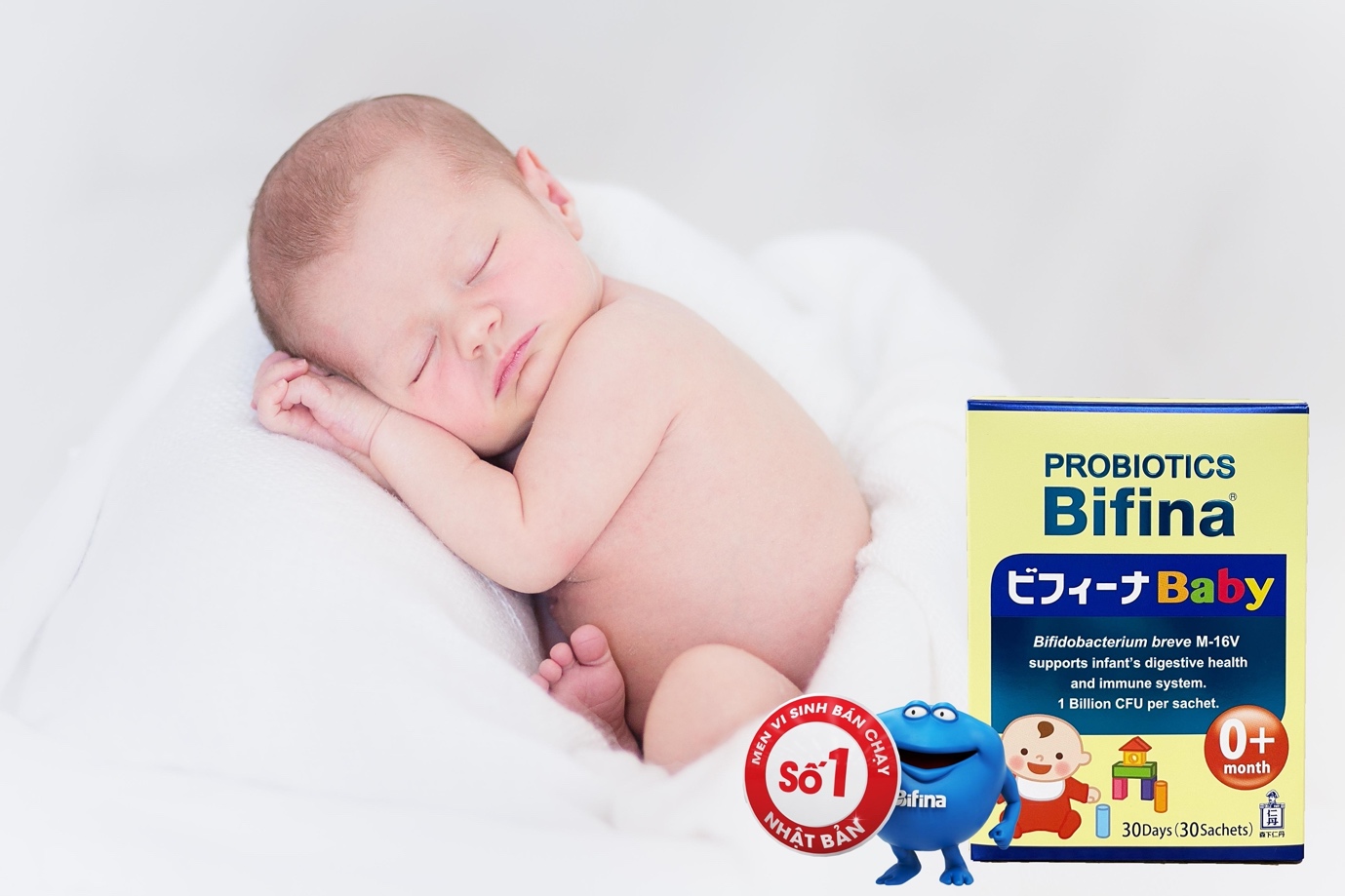Men vi sinh Bifina Baby là sản phẩm mới dành riêng cho trẻ sơ sinh và trẻ nhỏ