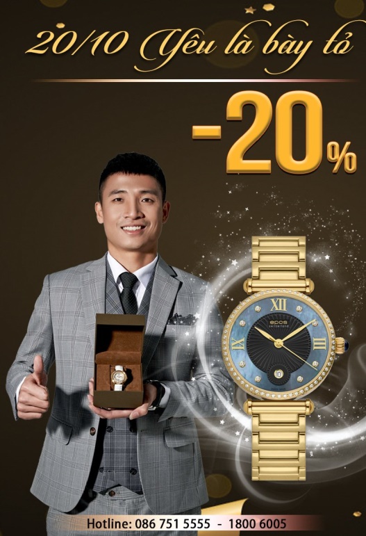 Từ ngày 1/10 đến hết 20/10/2022: Đăng Quang Watch dành tặng ưu đãi giảm giá lên tới 30% mẫu đồng hồ nữ và kính mắt nữ và nhiều món quà trị giá lên tới 4 triệu đồng