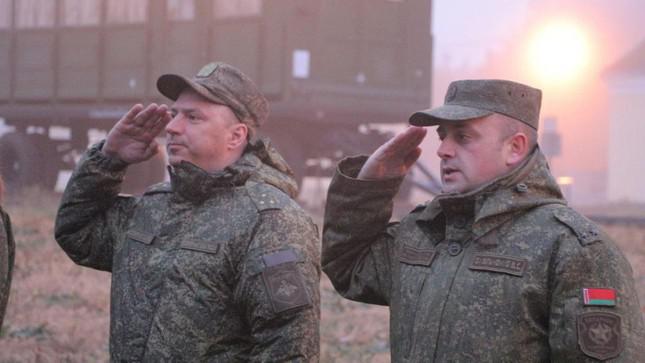 Lễ đón các binh sĩ Nga ở Belarus. Ảnh: Bộ Quốc phòng Belarus