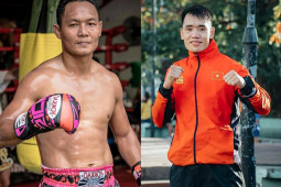 Thể thao - Doãn Long đấu “thần cước” Saenchai, huyền thoại Thái Lan muối mặt ngã ra sàn