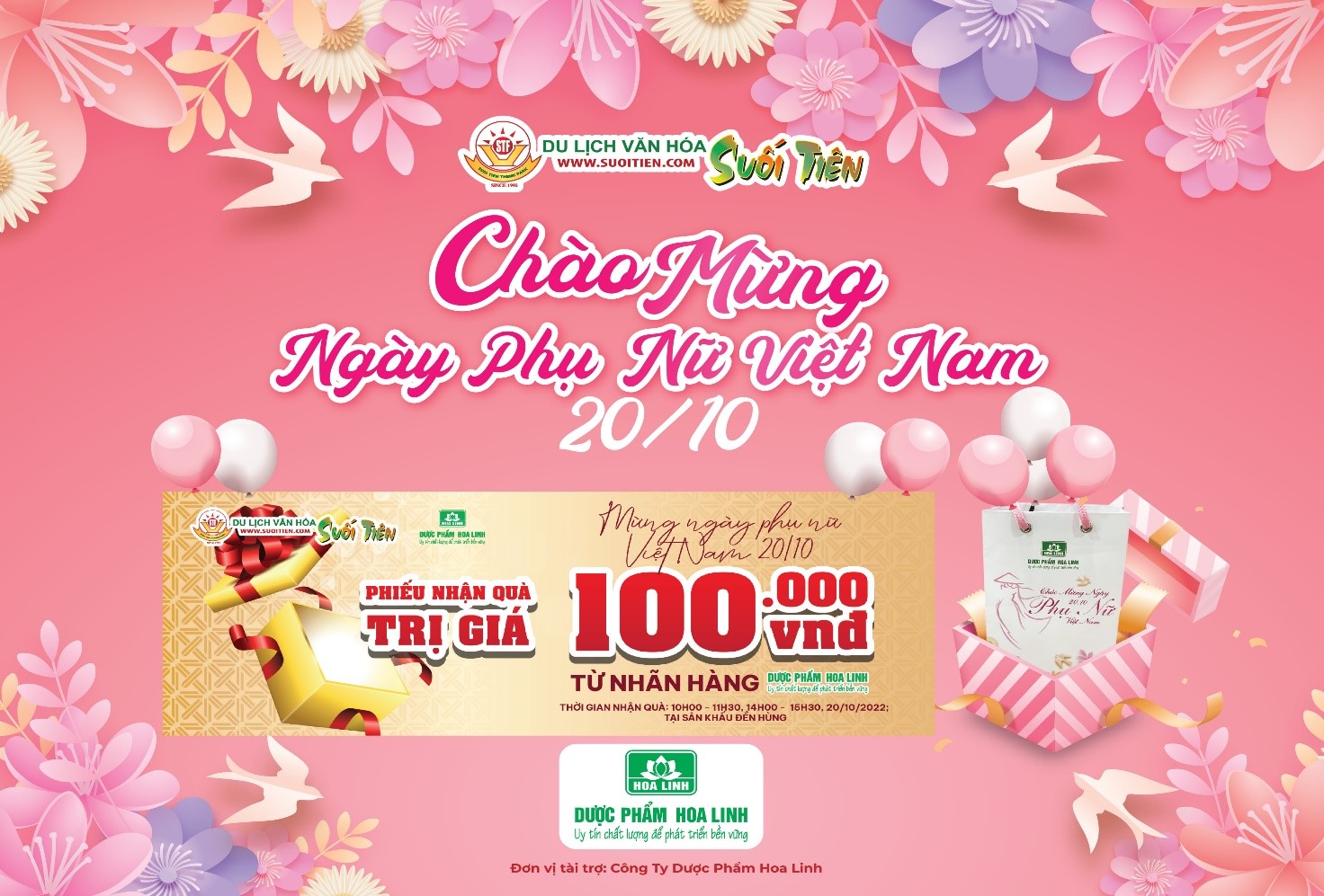 Vé trao tay - rinh ngay quà xịn Suối Tiên dành tặng 1,000 phần quà cho phụ nữ ngày 20/10 - 1