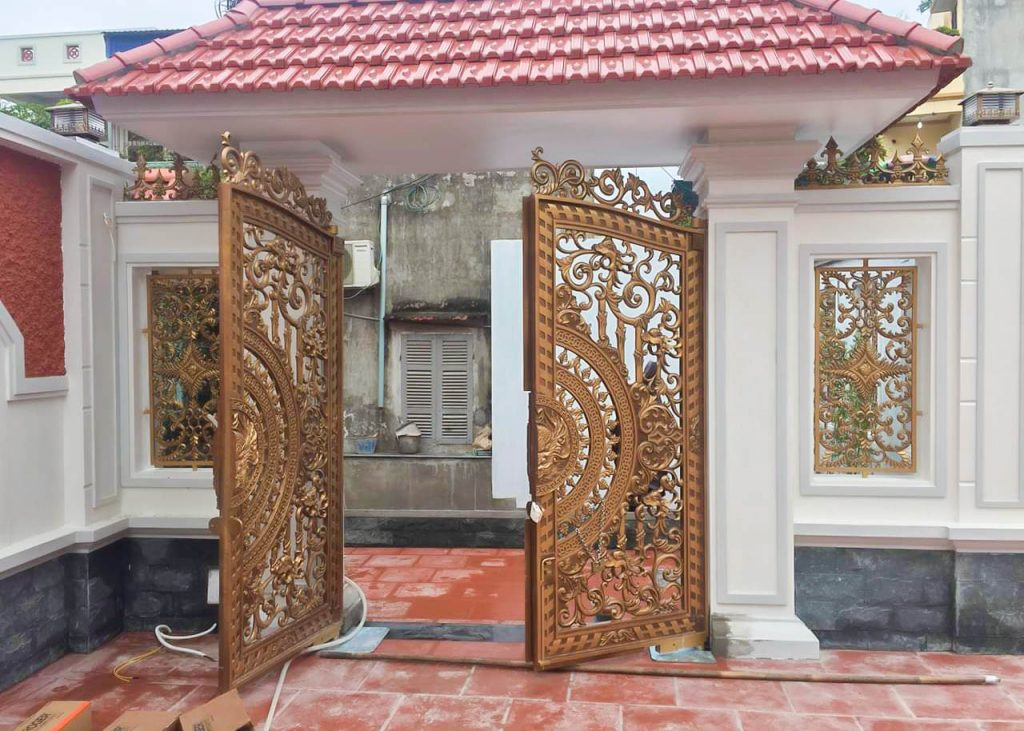 Động cơ âm sàn cho cổng mở 2 cánh tự động, thẩm mỹ