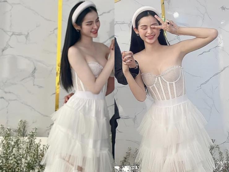 Thời trang - "Tiên nữ Đắk Nia" mặc váy siêu quyến rũ đi ăn cưới, phải thanh minh không "chiếm sóng" cô dâu