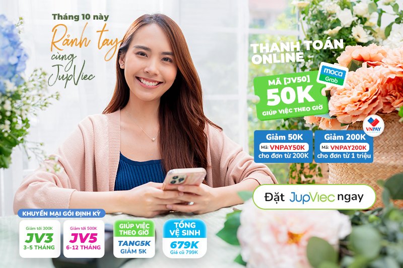 Những ưu đãi trong tháng 10 của JupViec