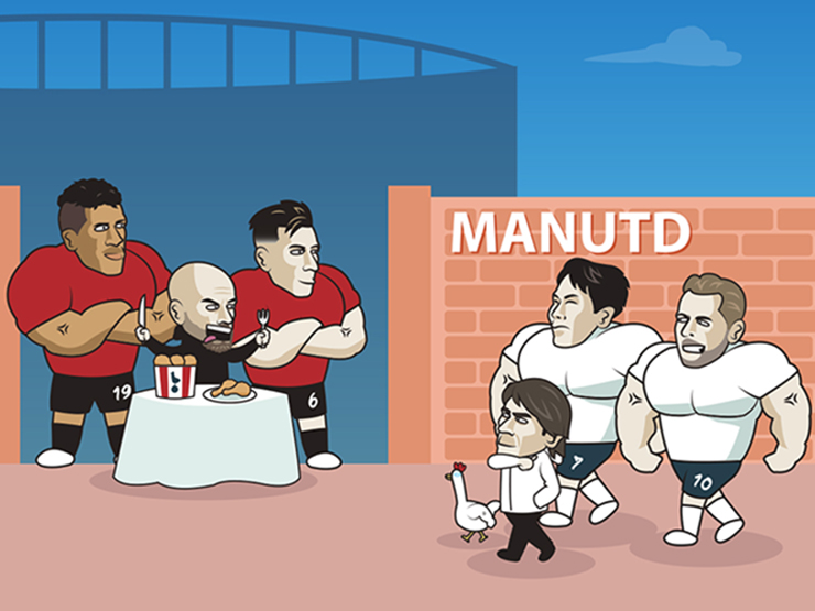 Tranh vui - Ảnh chế: MU chuẩn bị món "gà rán" để tiếp đón Tottenham