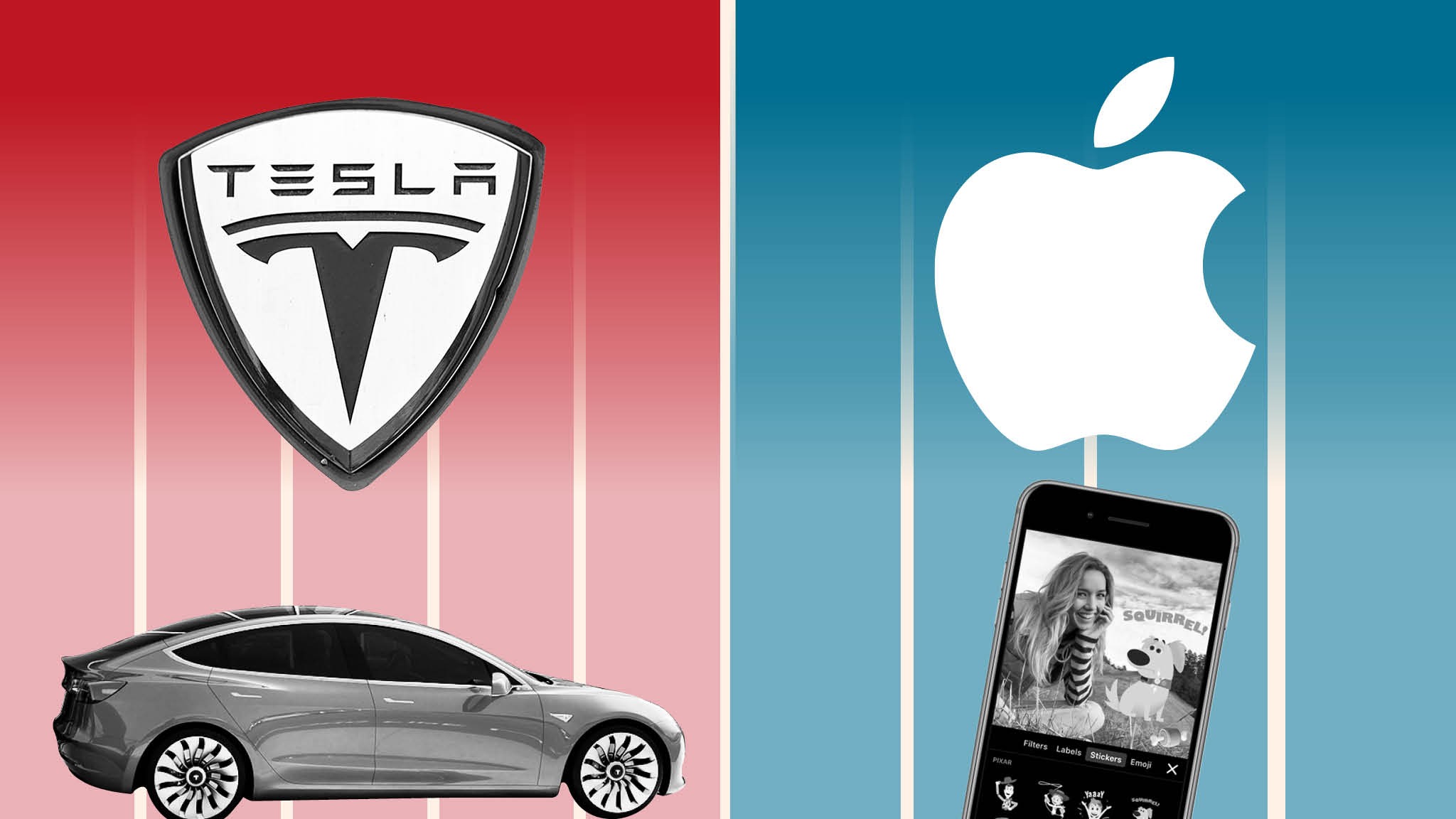 Tesla và Apple.
