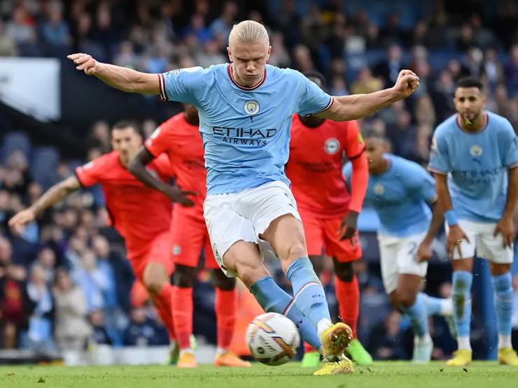 Video bóng đá Man City - Brighton: Cú đúp Haaland, siêu phẩm ấn định (Ngoại hạng Anh)