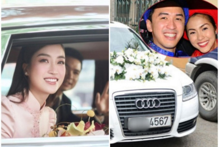 Chủ tịch Hà Nội FC đi xe 83 tỷ rước Hoa hậu, chồng Hà Tăng chạy xe sang đón dâu gây chú ý