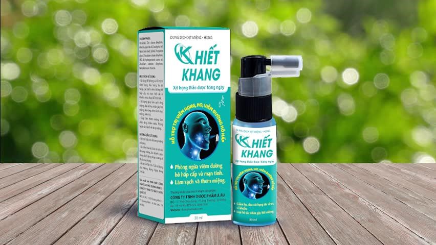 Xịt miệng họng thảo dược Khiết Khang giúp loại bỏ tác nhân gây viêm họng