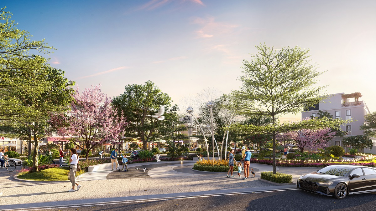 Công viên Ánh sáng nội khu dự án, hứa hẹn là điểm đến vui chơi, check-in của người dân và du khách tới Đức Hòa, Long An.