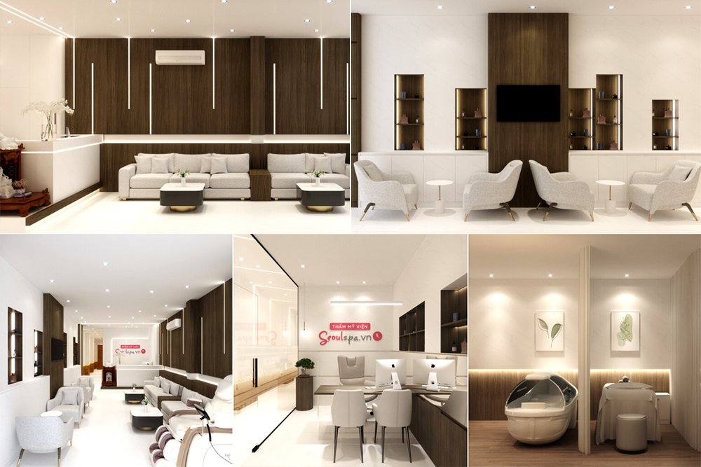 Không gian sang trọng bên trong SeoulSpa.Vn Kon Tum tạo cảm giác thoải mái, dễ chịu cho khách hàng