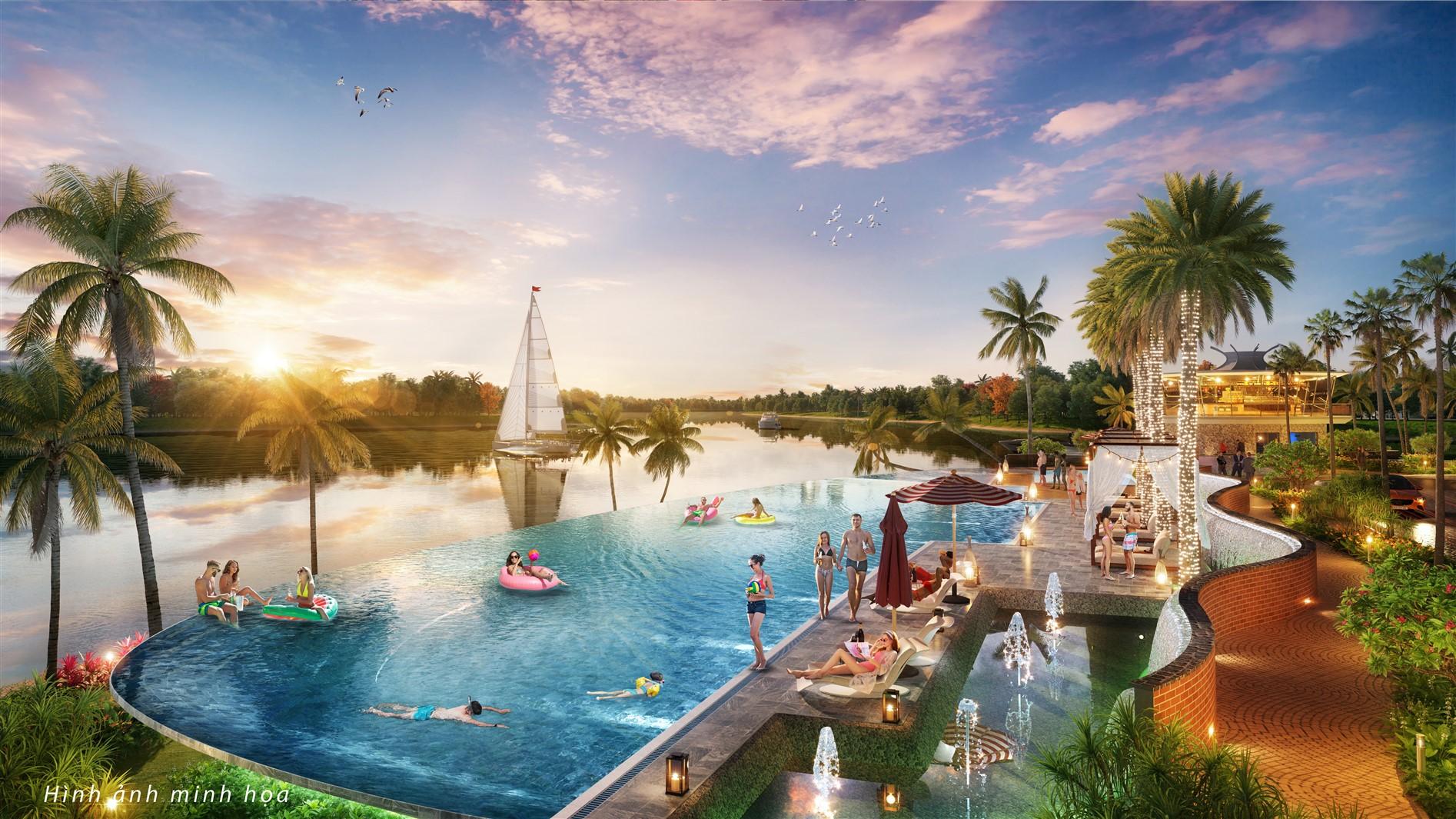 Hệ tiện ích bài bản, đẳng cấp của Sunneva Island (Ảnh phối cảnh minh họa).