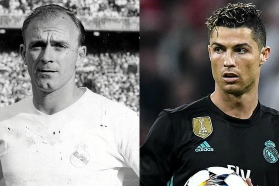 Khác với Ronaldo, Di Stefano (trái) đã bị đẩy khỏi Real Madrid khi quá già và mất phong độ