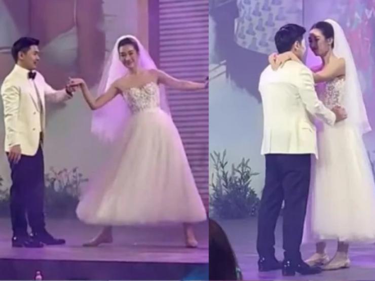 Đời sống Showbiz - Đỗ Mỹ Linh bất ngờ nhắc chuyện bầu bí sau đám cưới với Chủ tịch HN FC